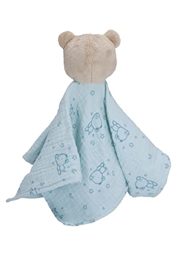 Sterntaler Baby Unisex Schmusetuch Kuscheltuch Kleiner Bär - Kuscheltuch Baby, Musselin Kuscheltuch, Schmusetuch - helltürkis