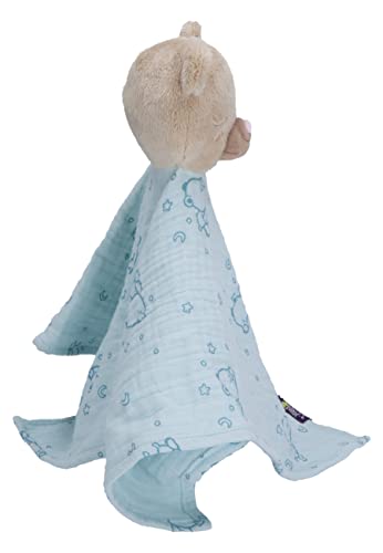 Sterntaler Baby Unisex Schmusetuch Kuscheltuch Kleiner Bär - Kuscheltuch Baby, Musselin Kuscheltuch, Schmusetuch - helltürkis