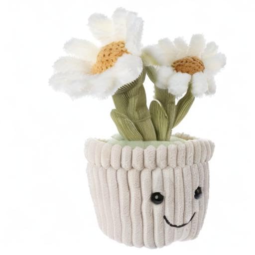 Apricot Lamb Plüschtier Pflanze Daisy Gänseblümchen Plüsch Spielzeug Plüsch Blume Gänseblümchen Puppen Spielzeug für Kinder und Baby weich & waschbar