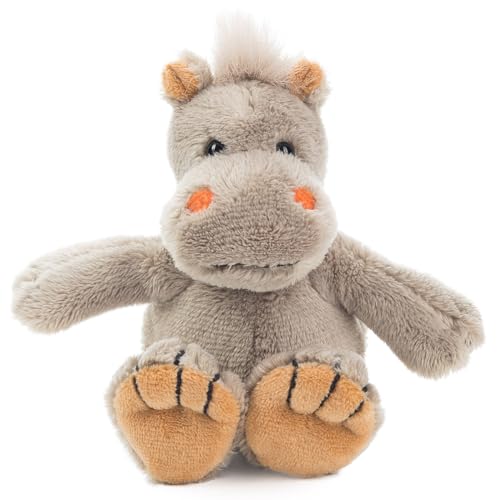 Plüsch Nilpferd „Lola“ – Schaffer 5750 - Kuscheltier Nilpferd weich & flauschig - Stofftier für Babys & Kinder ab 0 Jahren – waschbar - Größe XS - 16 cm - grau