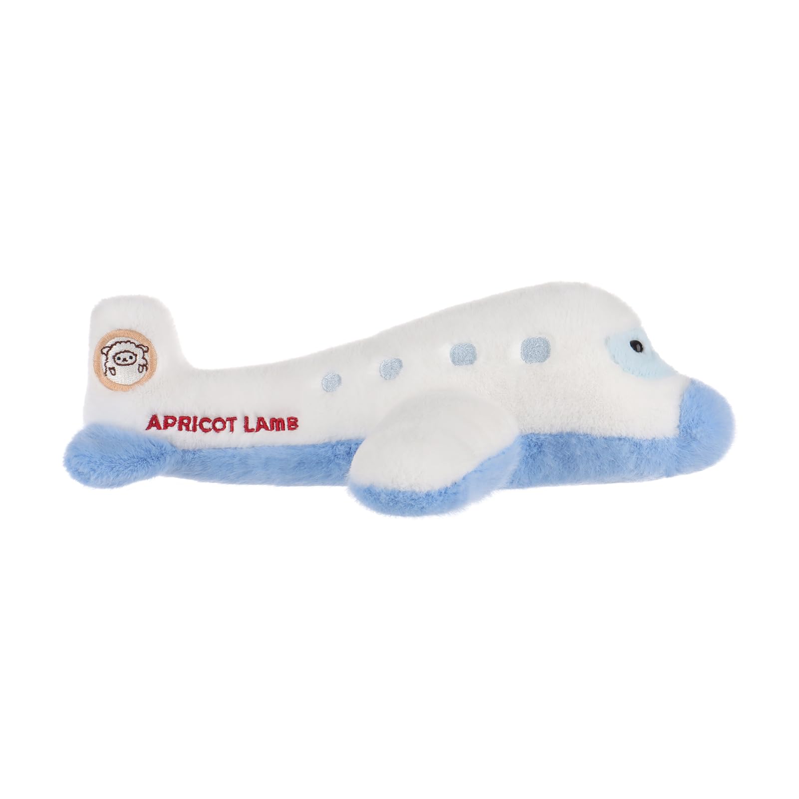 Apricot Lamb Flugzeug Fahrzeug Plüschtiere für Kinder, weiche niedliche Kuscheltier für Baby Mädchen und Jungen, Flauschige Flugzeug Blau 32 cm