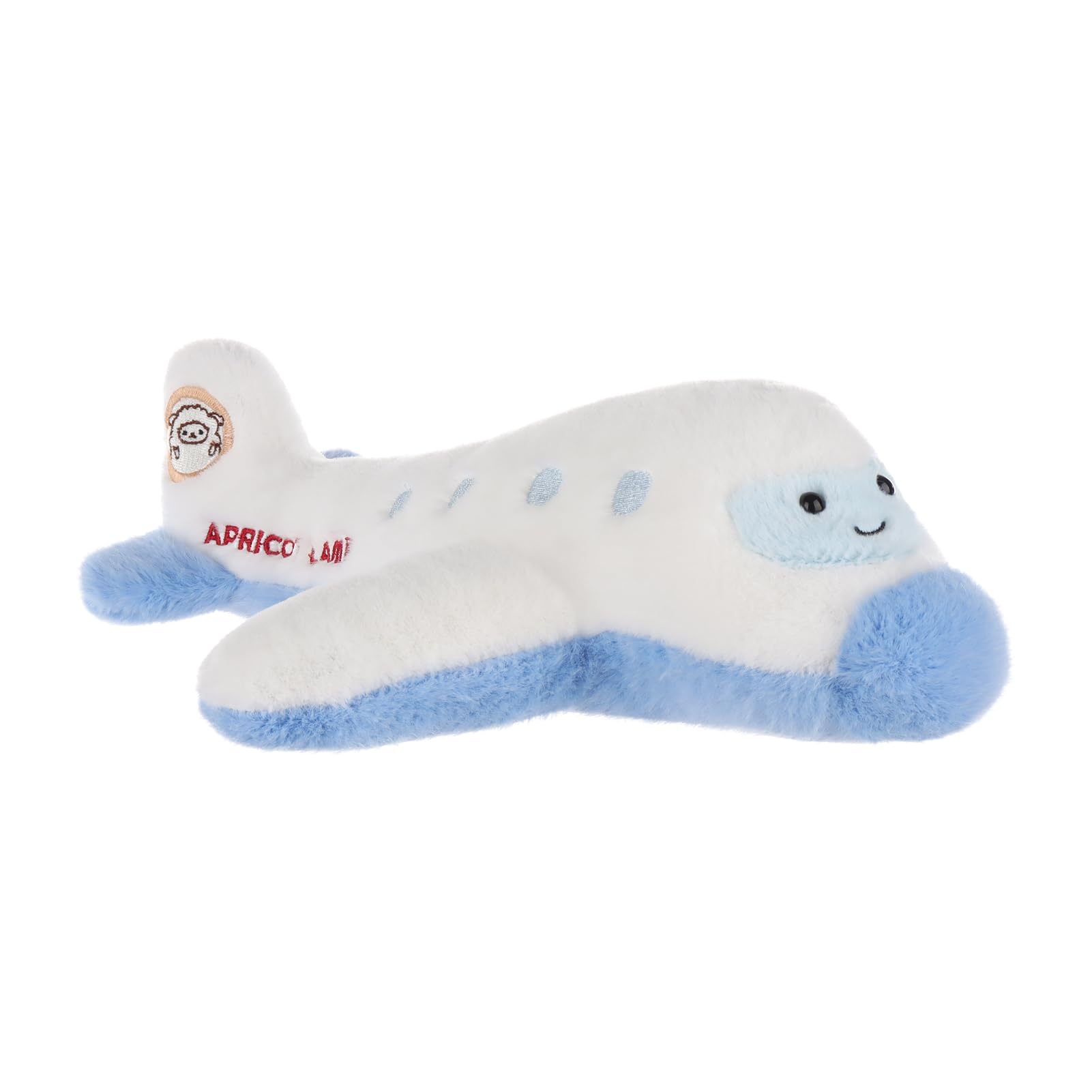 Apricot Lamb Flugzeug Fahrzeug Plüschtiere für Kinder, weiche niedliche Kuscheltier für Baby Mädchen und Jungen, Flauschige Flugzeug Blau 32 cm
