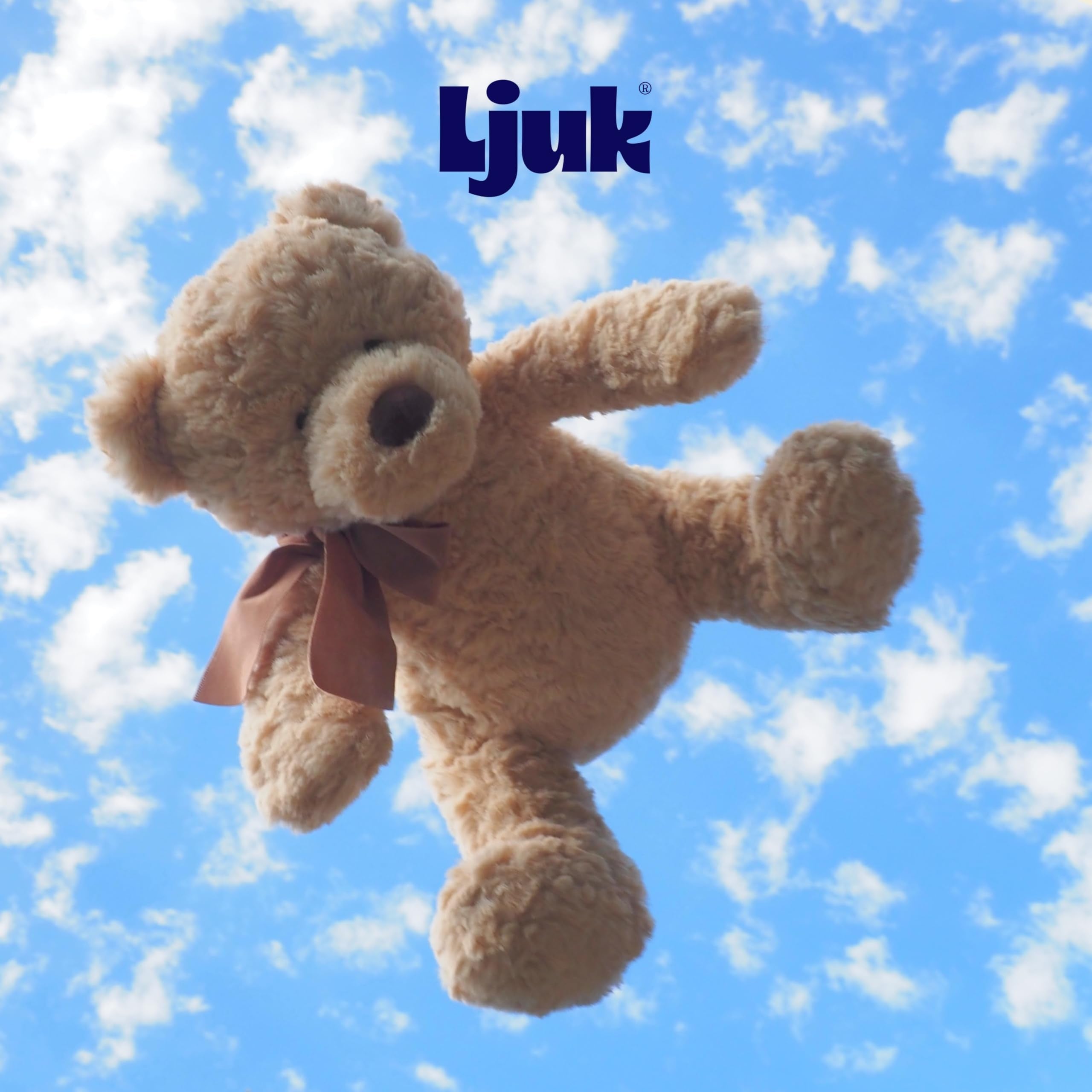 Ljuk® Napmaster™ Bruno – Teddy Kuscheltier, 30 cm, superweicher Plüschbär, klassisches Stofftier, Geschenk für Kinder, Jungen & Mädchen (Classic)