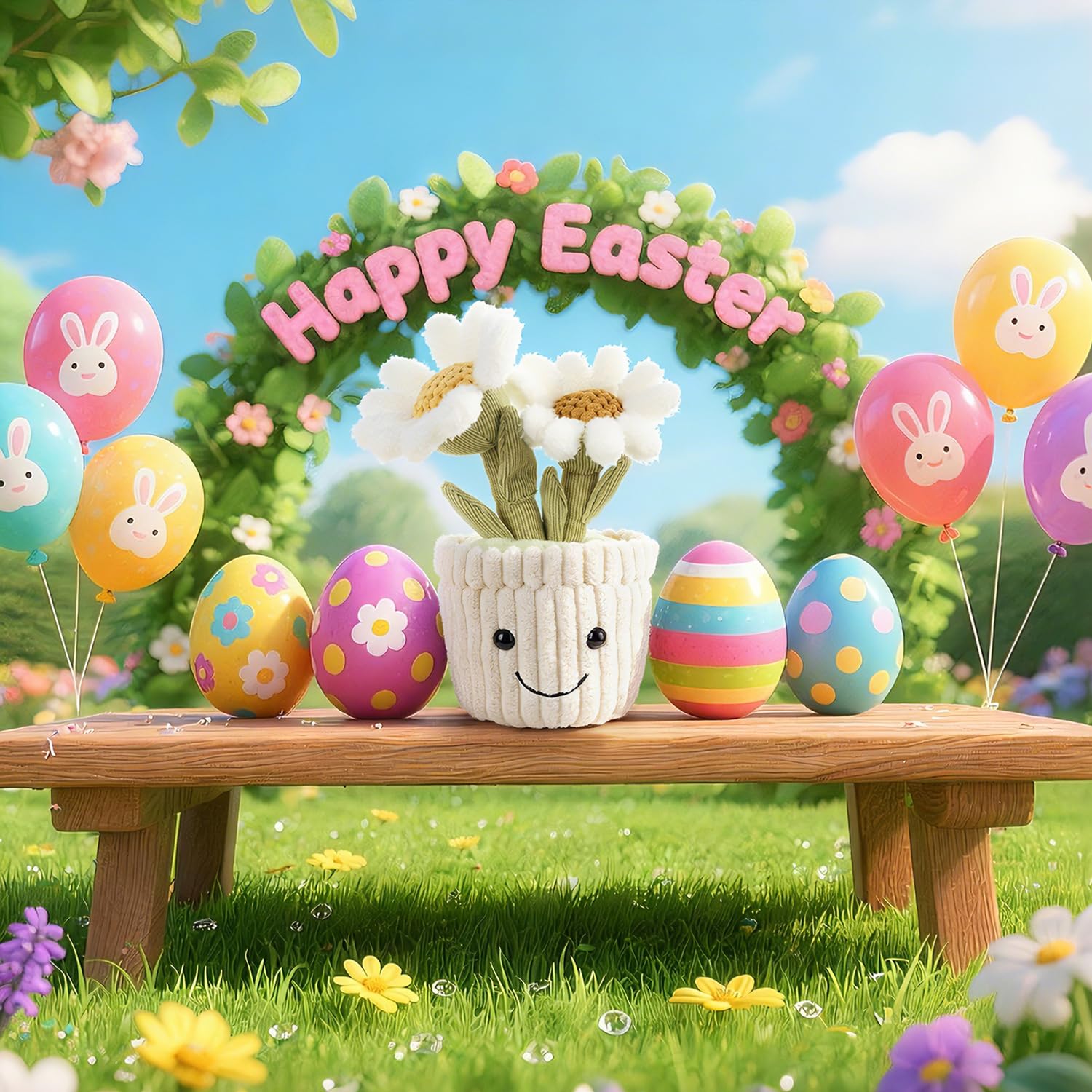 Apricot Lamb Plüschtier Pflanze Daisy Gänseblümchen Plüsch Spielzeug Plüsch Blume Gänseblümchen Puppen Spielzeug für Kinder und Baby weich & waschbar