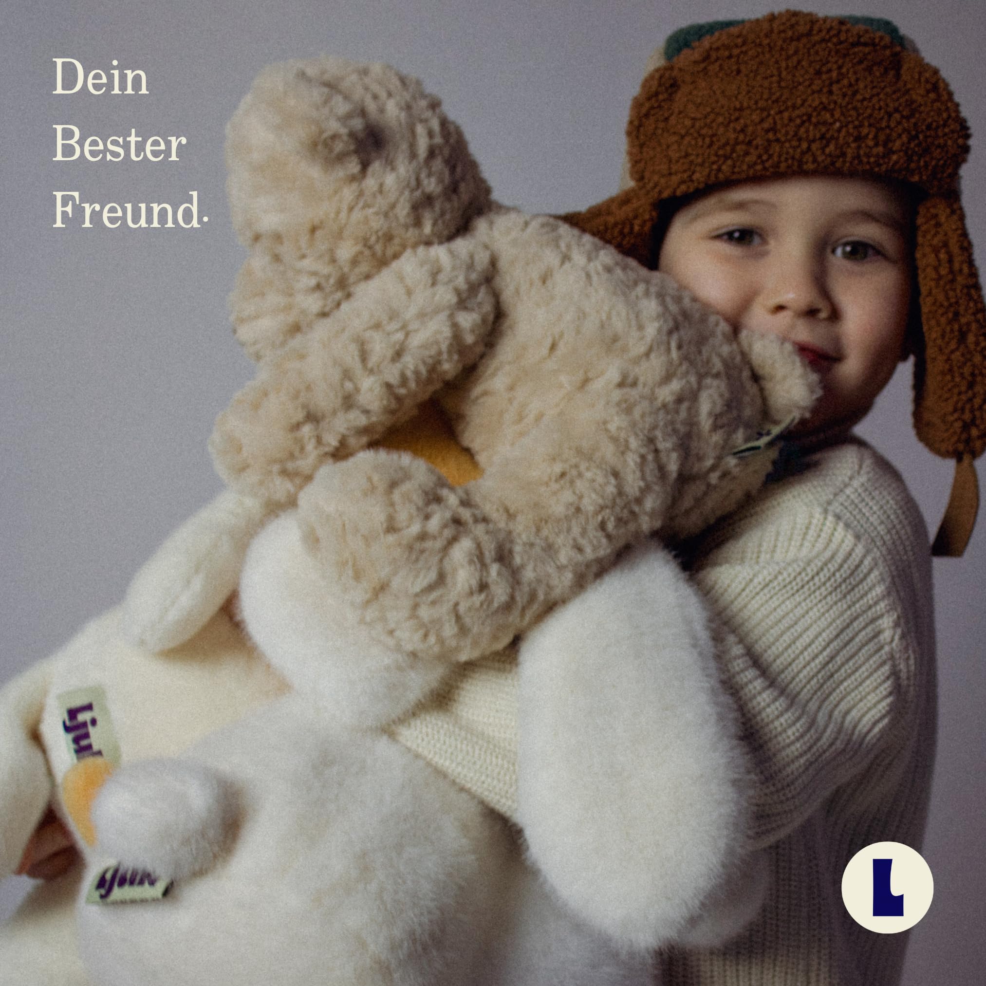 Ljuk® Napmaster™ Bruno – Teddy Kuscheltier, 30 cm, superweicher Plüschbär, klassisches Stofftier, Geschenk für Kinder, Jungen & Mädchen (Classic)